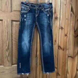 Rock Revival Dark Blue Straight Leg Jeans